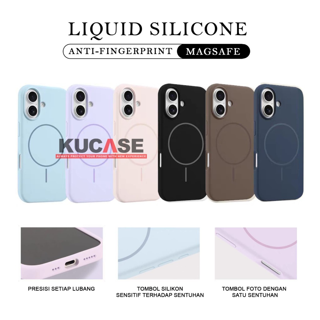 Kucase - Liquid Silicone Magnetic Case For Iphone 13 Iph 13 Pro Iphone 13 Pro Max Iphone 14 Iph 14 P