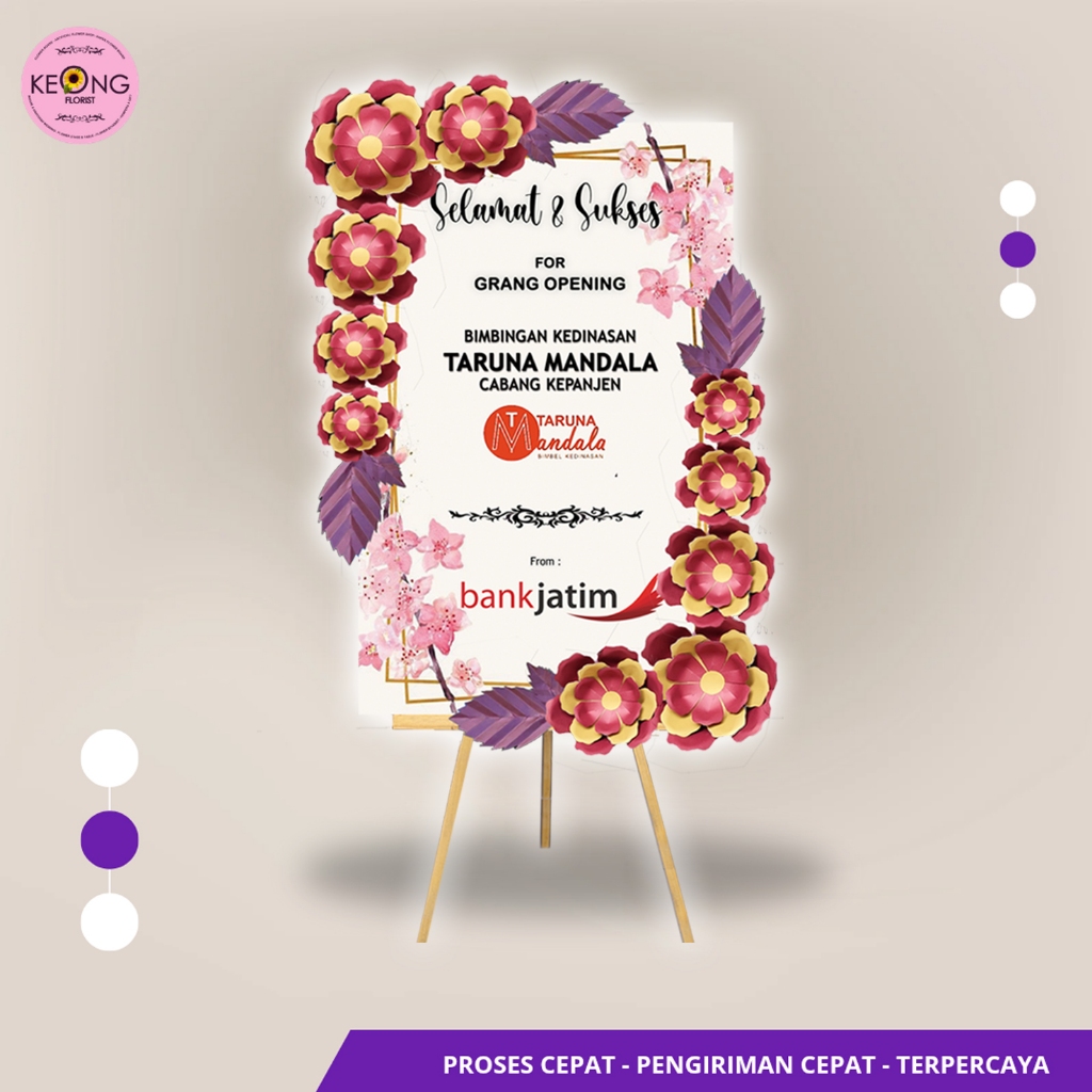 Paket 4 Papan Ucapan Paper Flower