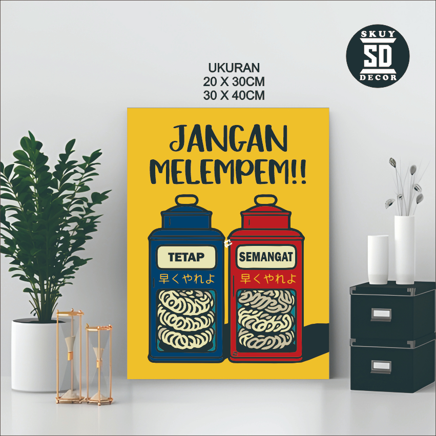 Hiasan Dinding Poster Motivasi Dekorasi Ruangan Pajangan Cafe Rumah Wall Decor MDF