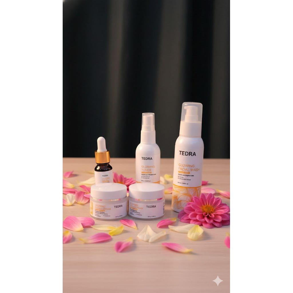 Tedra Skincare Glowing Series/Paket Tedra Glowing Series/ Tedra Paket Glowing/ Skincare Glowing/ Ski