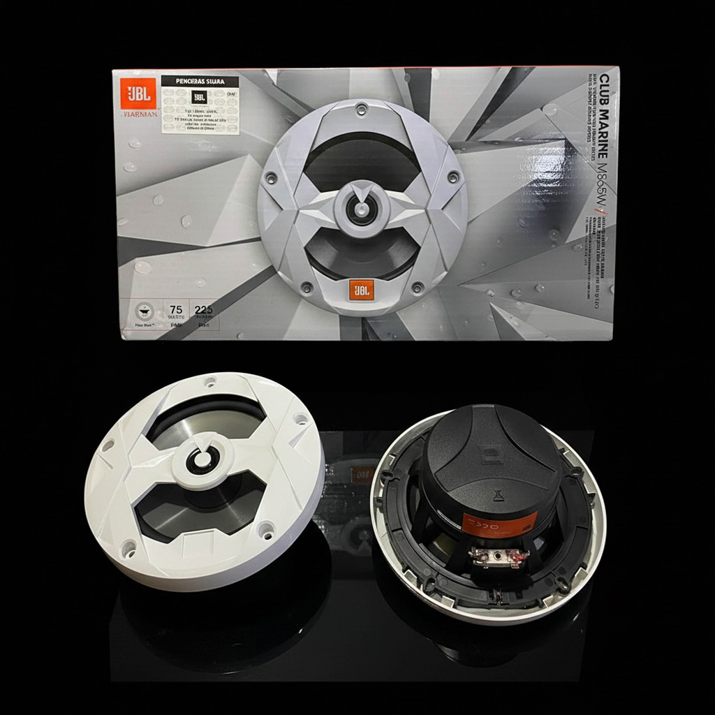 JBL Marine MS65W : Speaker Kapal 6.5 Inch (160mm) - 225W Peak / 75W RMS - Waterproof & UV Resistant 