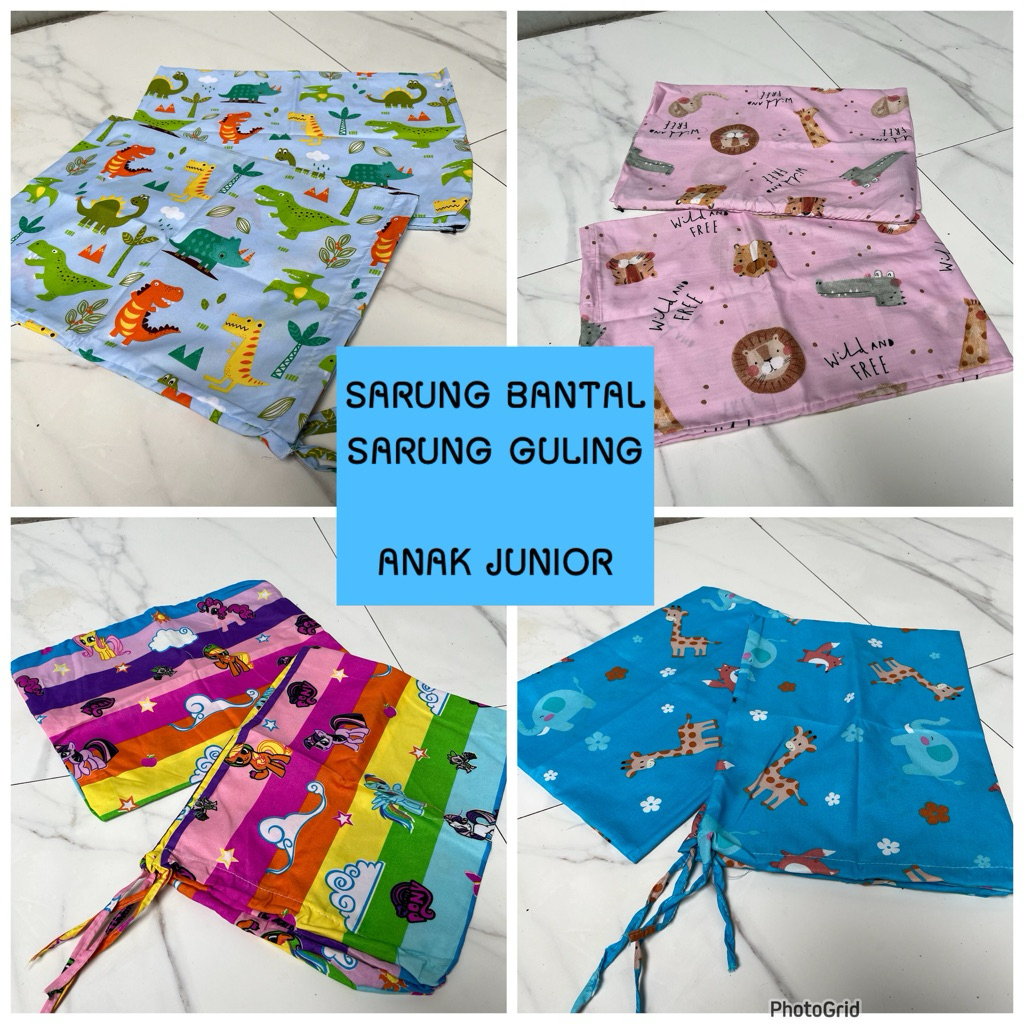 set sarung bantal guling anak anak