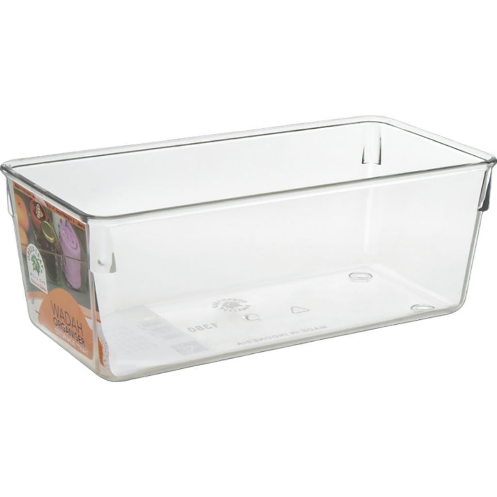 Organizer kulkas/ wadah serbaguna Acrilic/ green leaf 1380