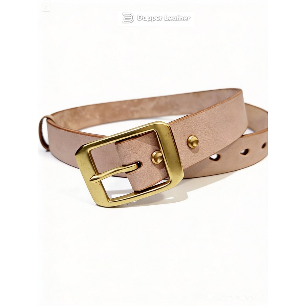 Ikat Pinggang Kulit Dapper Leather Vegtan Leather Belt BV207