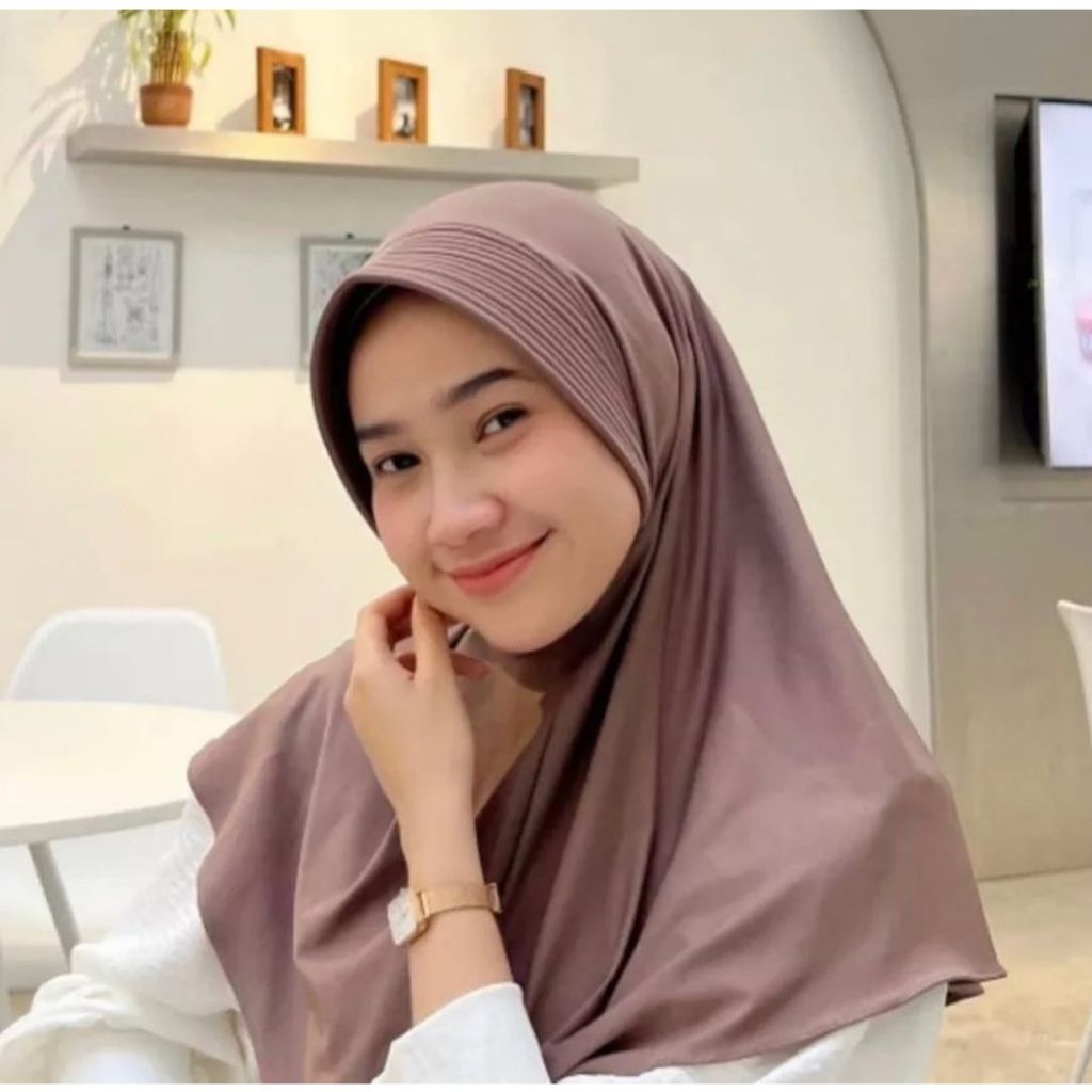 HIJAB INSTAN BERGO OVAL JERSEY PREMIUM / MENUTUP DADA / BERGO OVAL JERSEY / BERGO SPORT Bergo Hamida