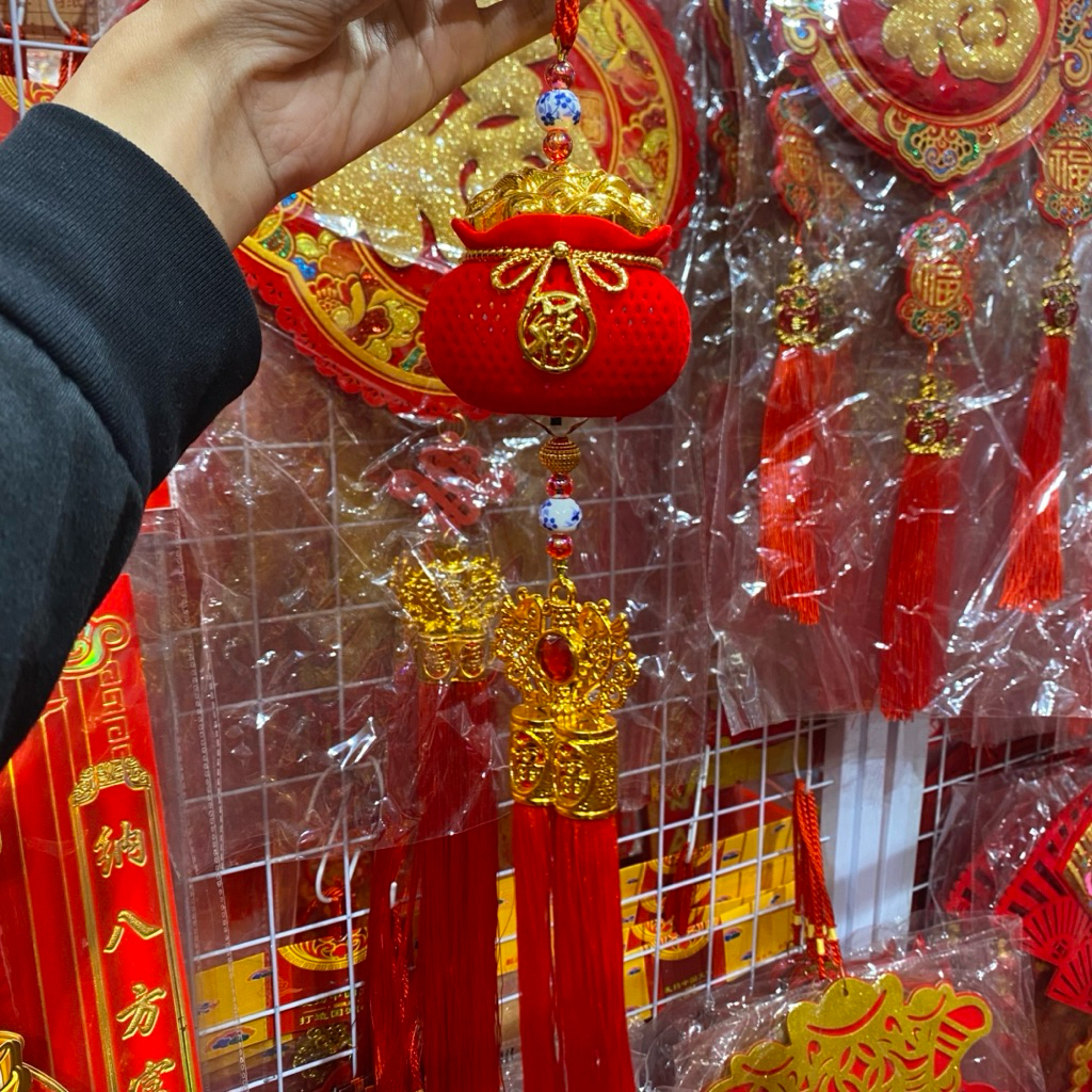 gantungan lampu batrai imlek include batrai