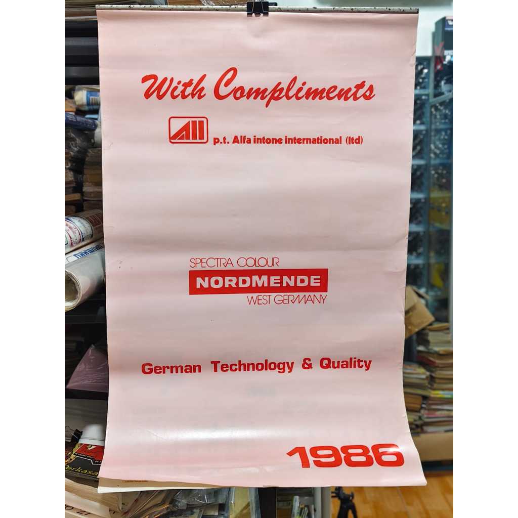 KALENDER LAMA KALENDER JADUL KALENDER TAHUN 1986 PT ALFA INTONE