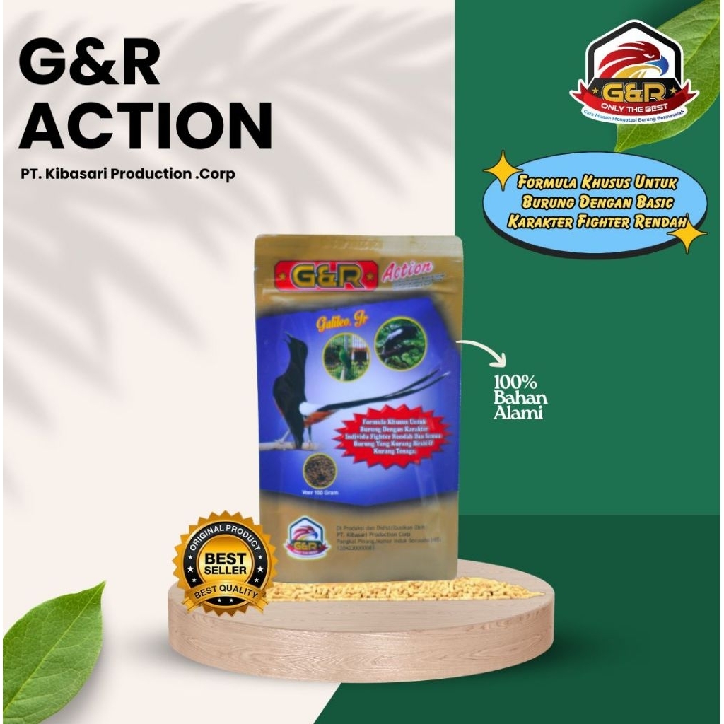 G&R action galileo jr voer kibasari Pakan juara untuk semua jenis burung