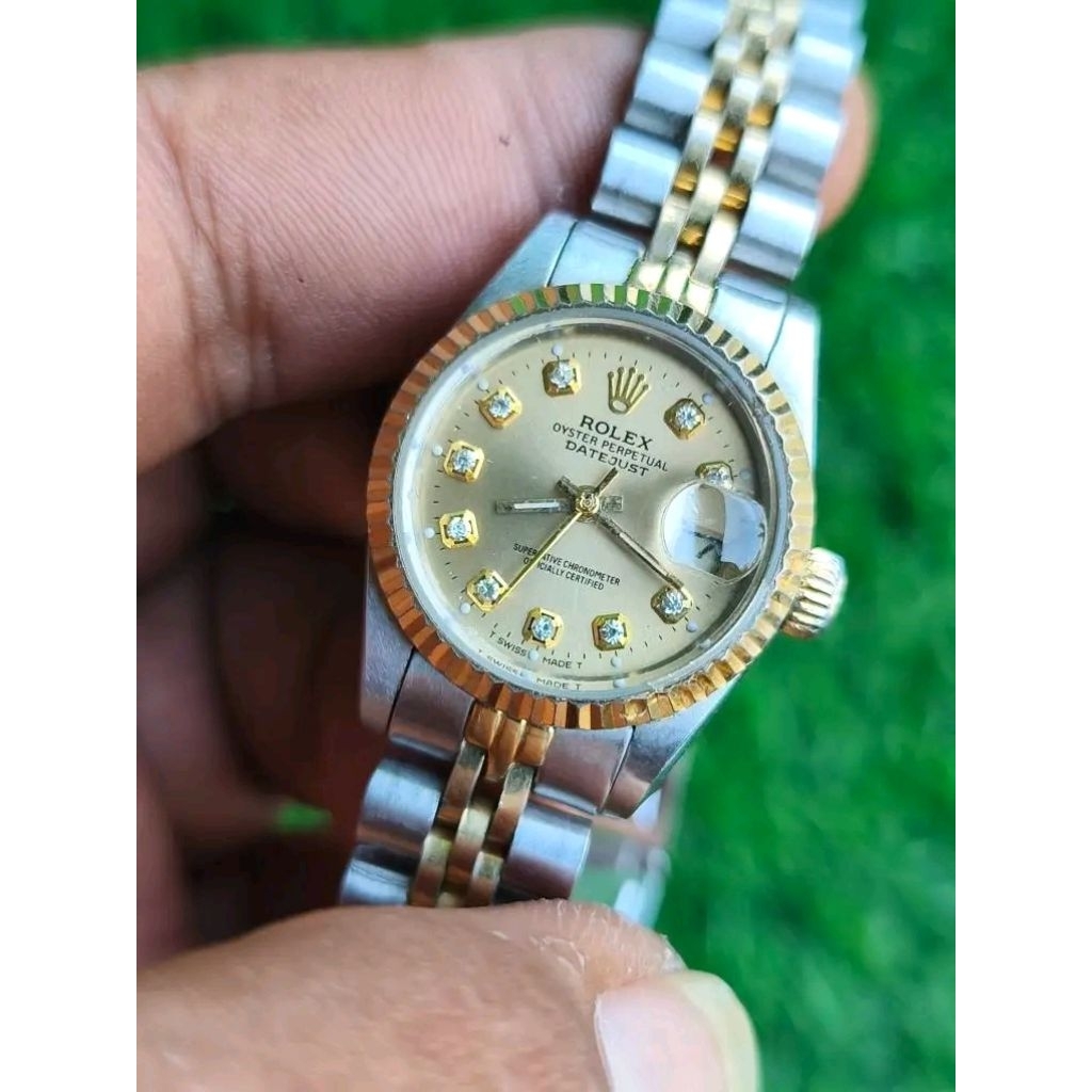 rx president ladies date day two tone automatic eta