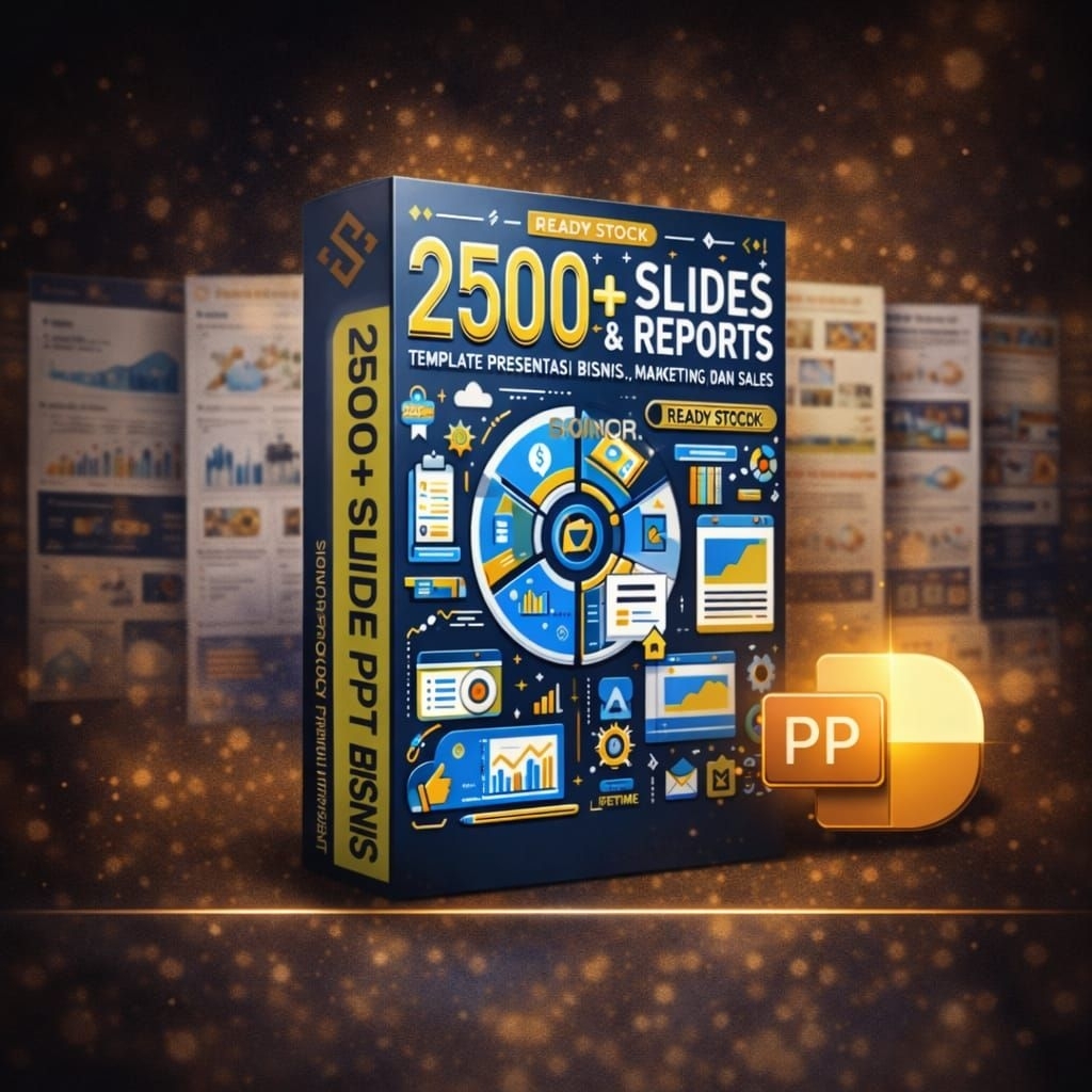 [T8009] 2500++ Slides Reports - Template PPT Powerpoint Presentasi Laporan Bisnis, Marketing, dan Sa