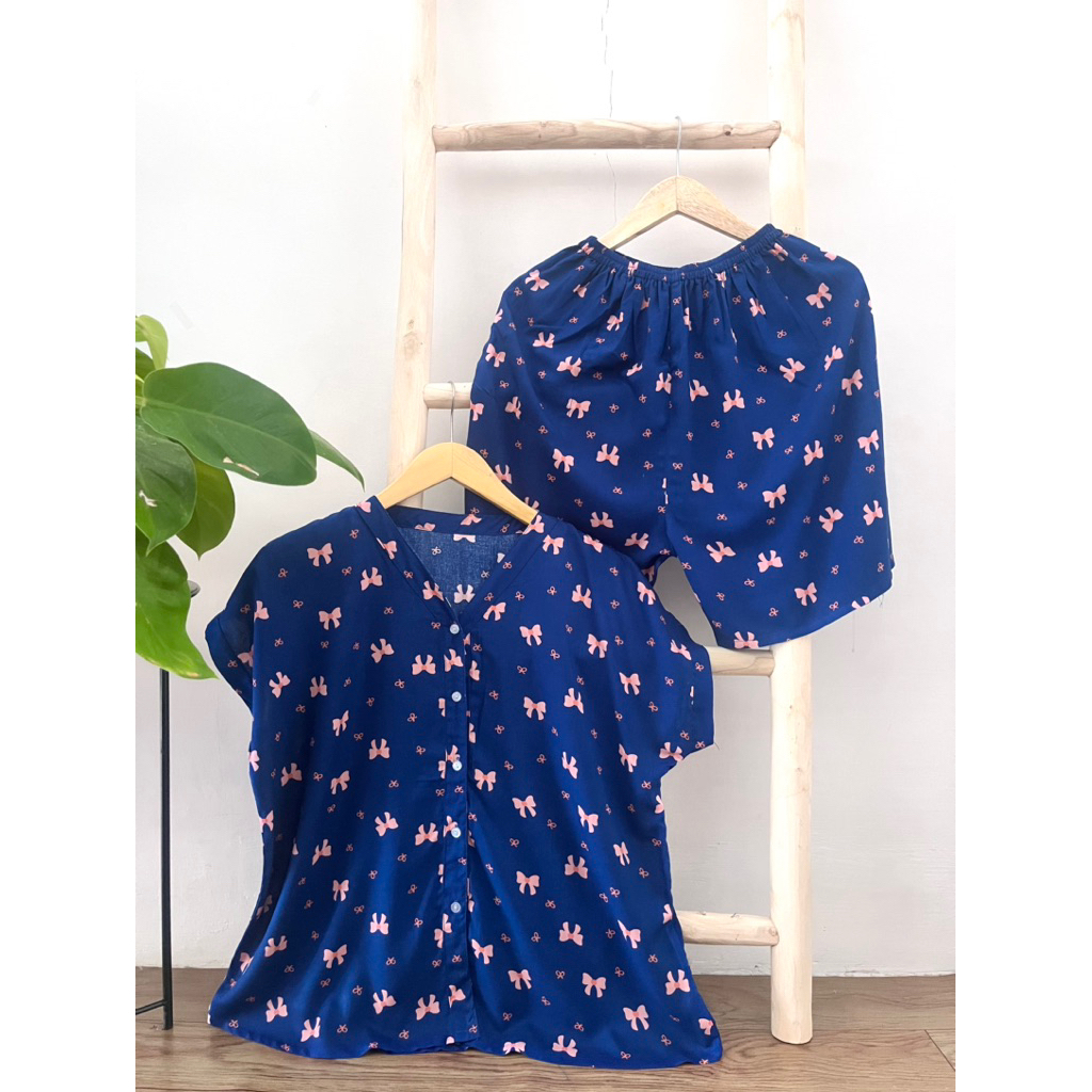 setelan celana pendek rayon