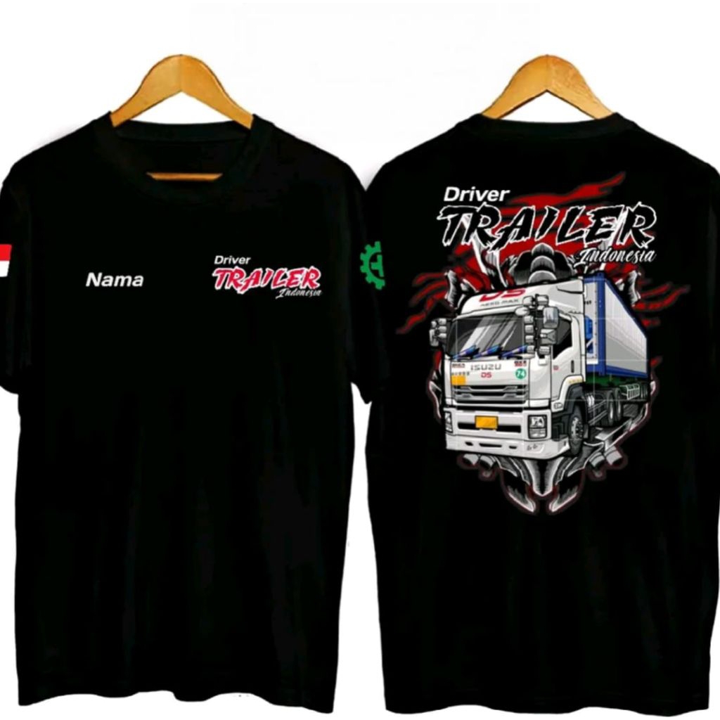 Kaos Distro DRIVER TRAILER INDONESIA Kaos T-shirt Unisex