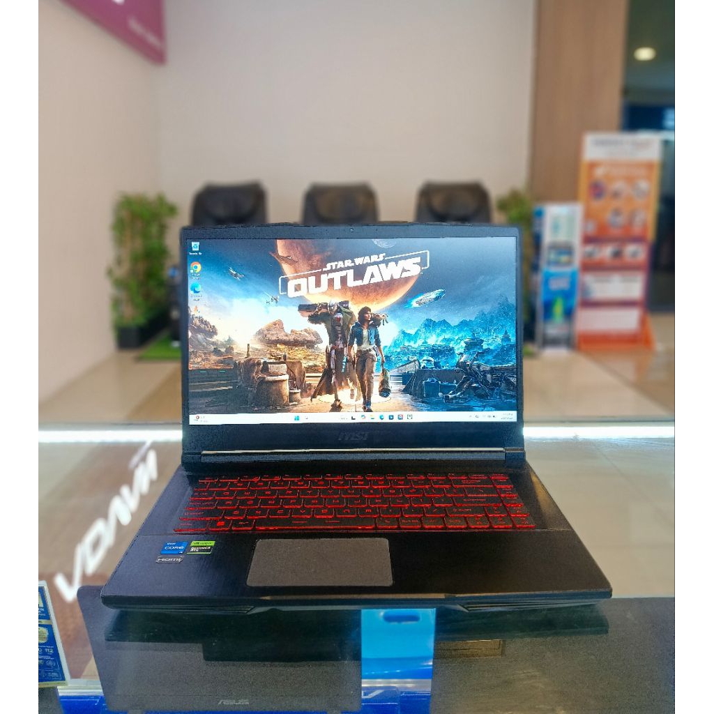 MSI Thin Gaming GF63-12VE Intel Core i5-12450H Ram 16GB SSD 512GB Nvidia RTX4050 6GB Layar 15.6" FHD