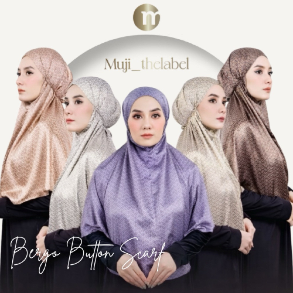 HIJAB BERGO MOTIF BUTTON SCARF