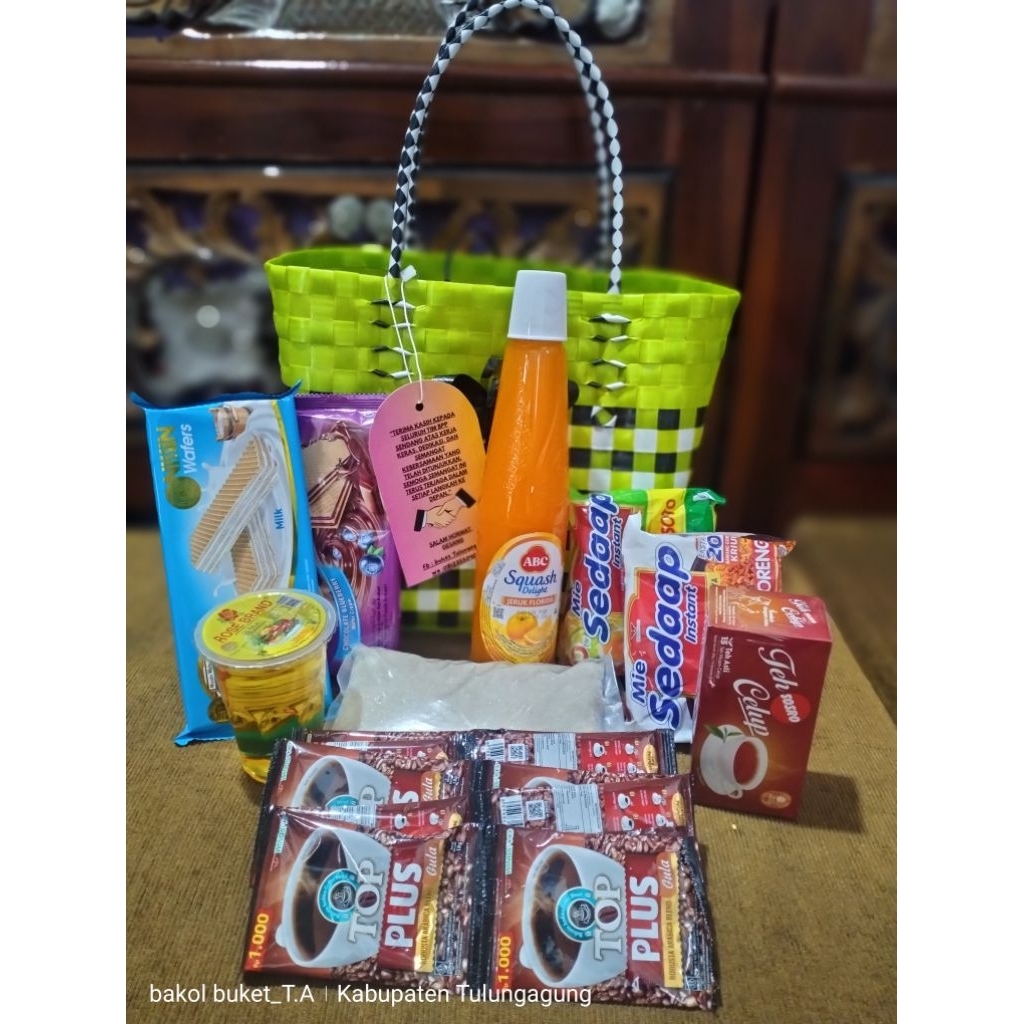hampers lebaran sembako pakai tas