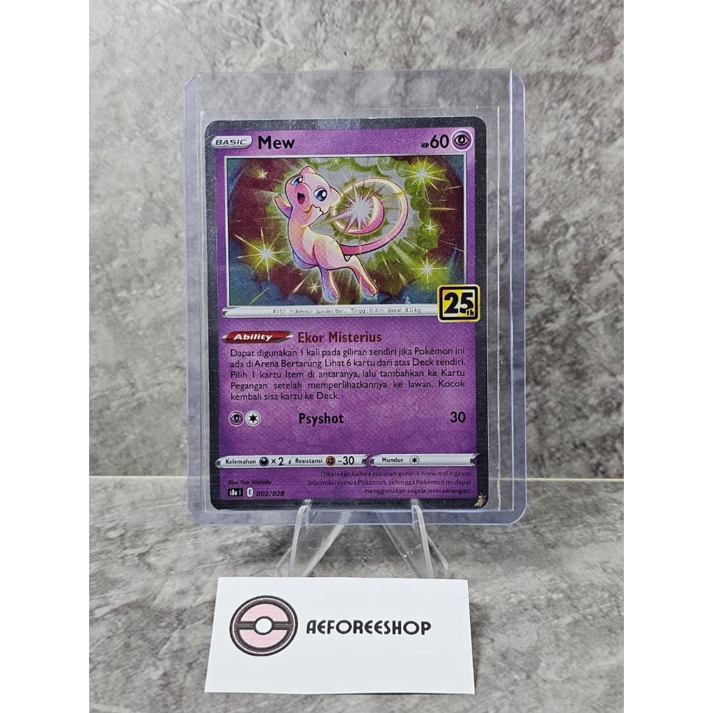 Pokemon TCG Indonesia | Mew (25th Anniversary Collection) 002/028