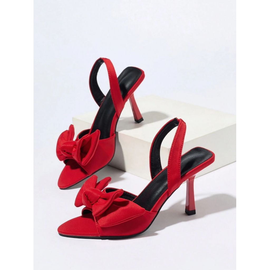 heels wanita tali belakang karet pita Krut Al 19