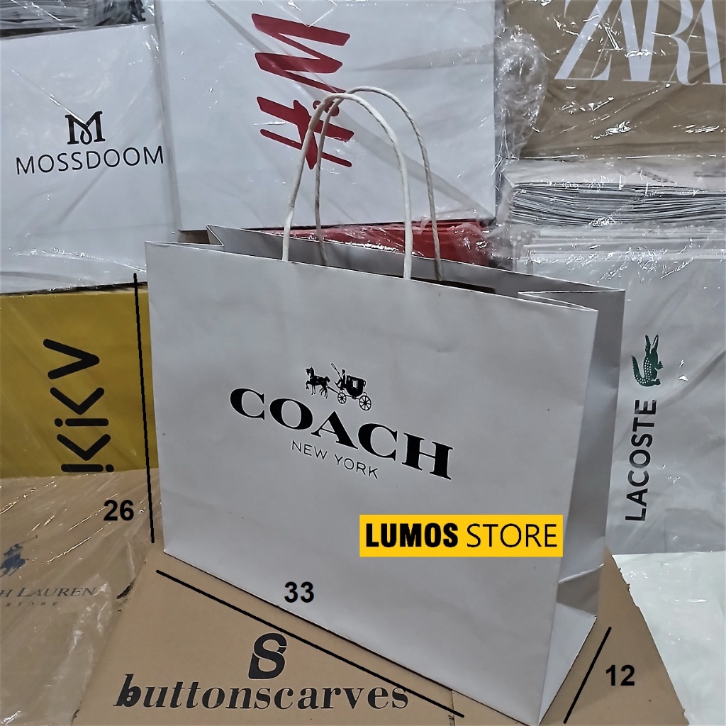 Coach Paper bag kado tas kertas hadiah hampers