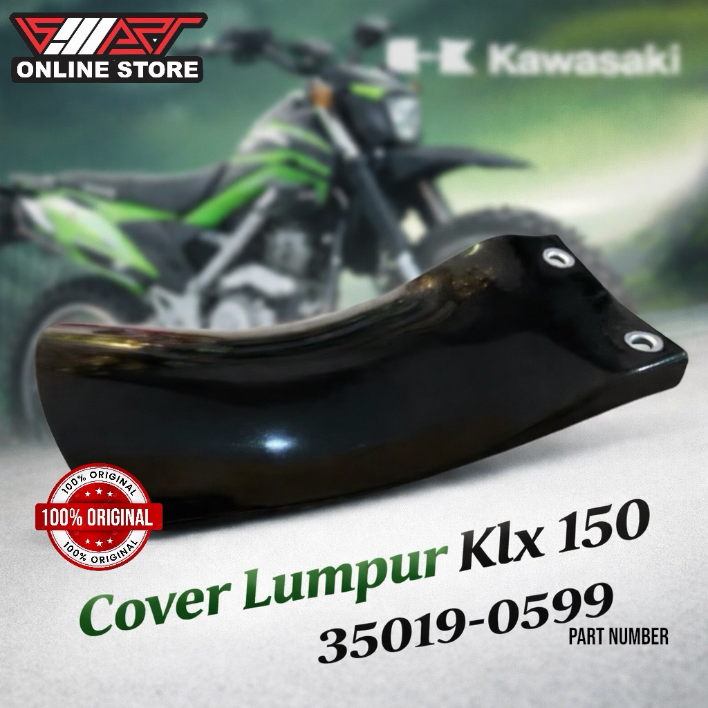COVER SHOCK BELAKANG KLX 150 ORIGINAL / COVER LUMPUR KLX 150 KODE PART 35019-0599 ALAS LUMPUR KLX