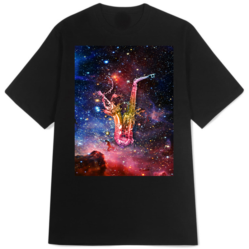 Kaos JAZZ Saxophone Tshirt 100% Cotton Size S M L XL XXL 3XL 4XL