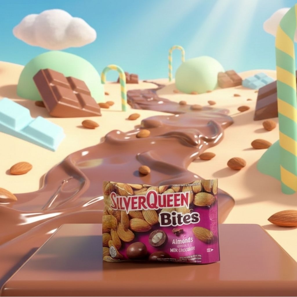 SilverQueen Bites Almond  30gr