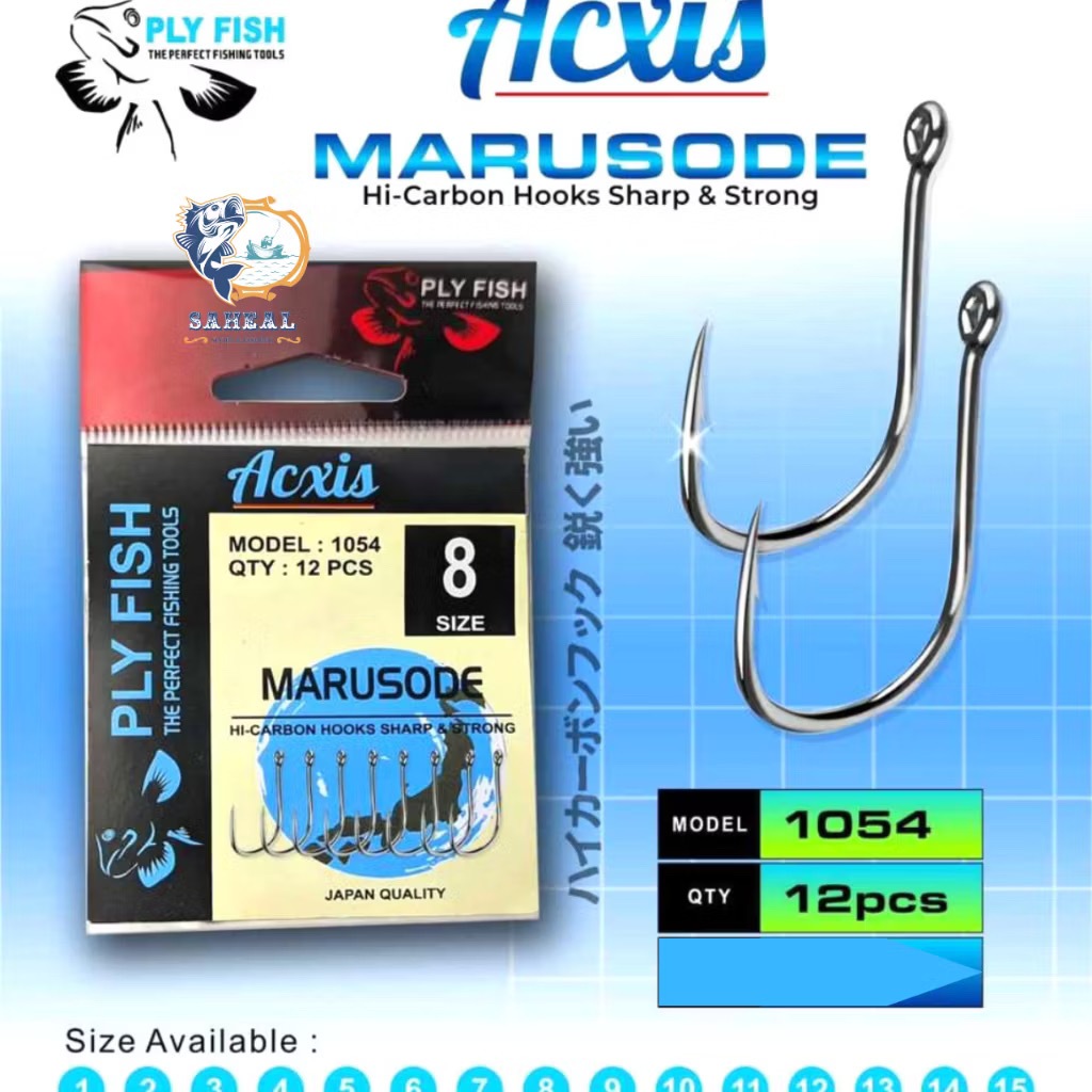 Kail Pancing Nila Lumut Model Kecil Plyfish Acxis Marusode 1054 / Mata Kail Ikan Mujair Nila