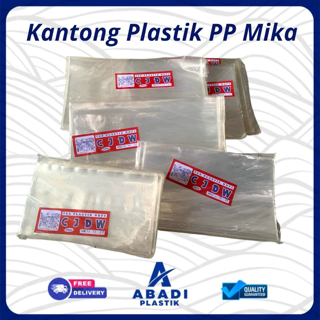 Kantong Plastik PP Mika / Kantong Plastik Bening Tebal / PP Mika