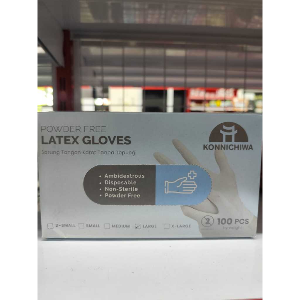 Handscoon Konichiwa Powder Handscoon Isi 100 Pcs Ukuran M