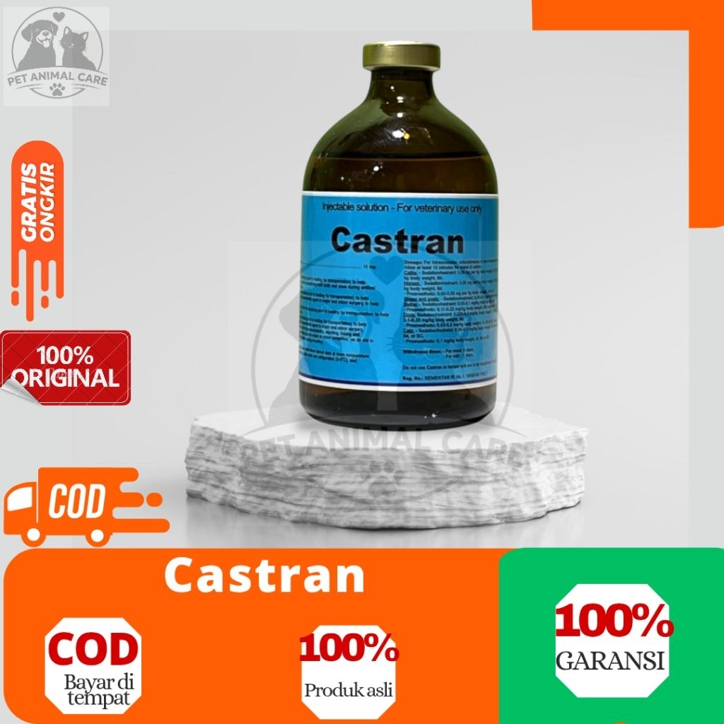 Castran 100 ml - Premedikasi Anastesi Umum untuk hewan ternak