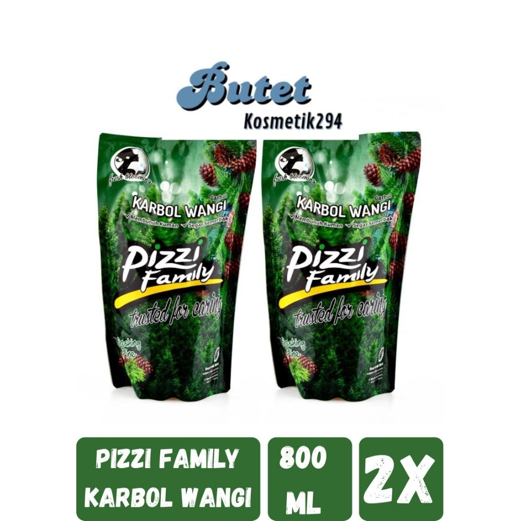 (2pcs) PizzI Karbol Wangi Refreshing Pine / Karbol Cemara 800ML
