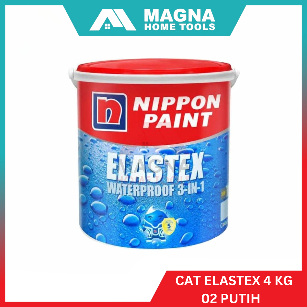 CAT PELAPIS ANTI BOCOR ATAP/GENTENG PUTIH/ABU ELASTEX 4 KG