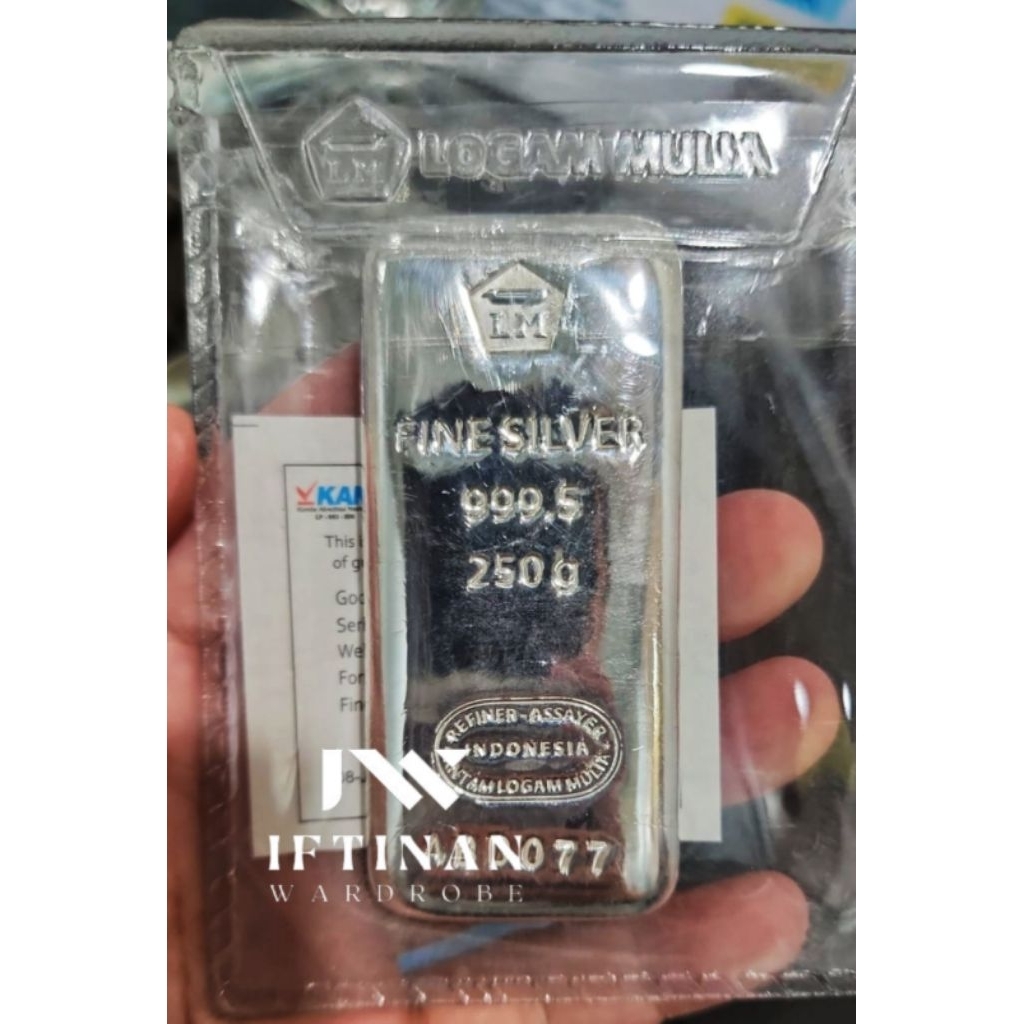 Limited Perak Antam 250 gr, Fine Silver Casted Bar 999,5 Certified 2026