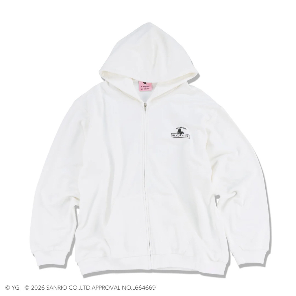 [PRE ORDER] MD ZIP UP HOODIE WITH HEART LOGO BLACKPINK X SANRIO MY MELODY JAPAN OFFICIAL MURAH
