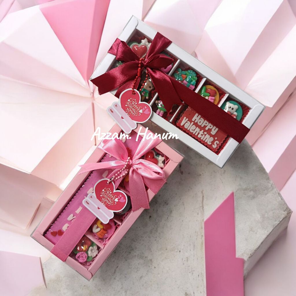 kado untuk pasangan / kado valentine / coklat valentine / kado coklat valentine / box sekat 10