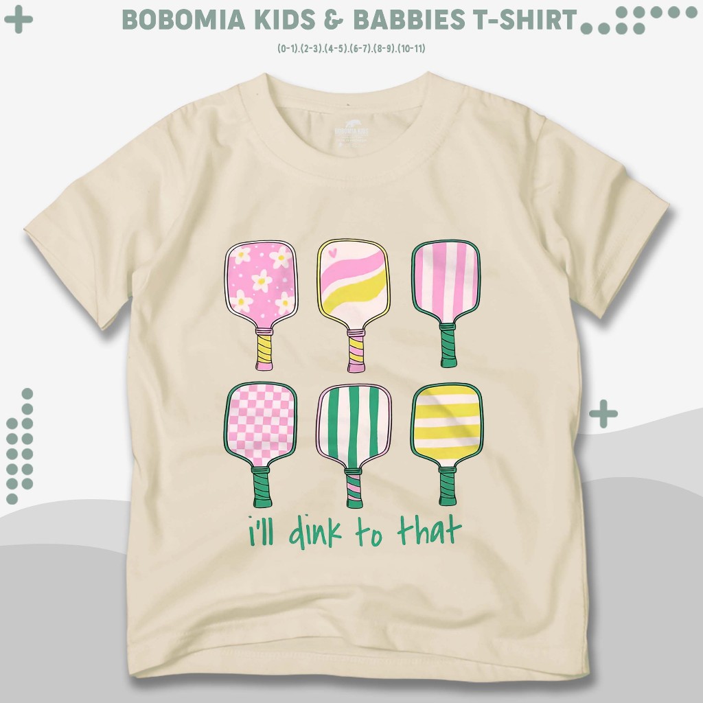 Bobomia Baju Kaos Anak Padel Raket Olahraga Tennis I Baju Distro Anak Bayi Remaja Laki-Laki Perempua