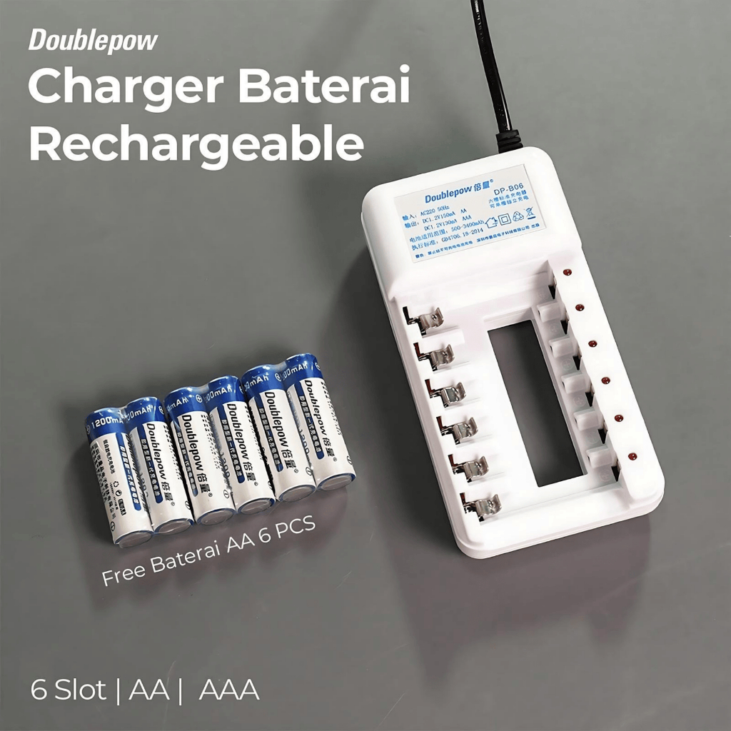 Batu Baterai AA Rechargeable Set Charge Batre AA