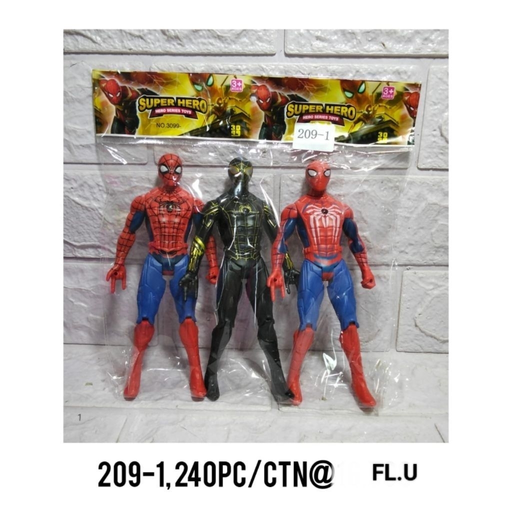 ROBOT SUPER HERO SPIDERMAN PAJANGAN SPIDERMAN 3PCS SPIDERMAN SET FIGURE (209-1A)