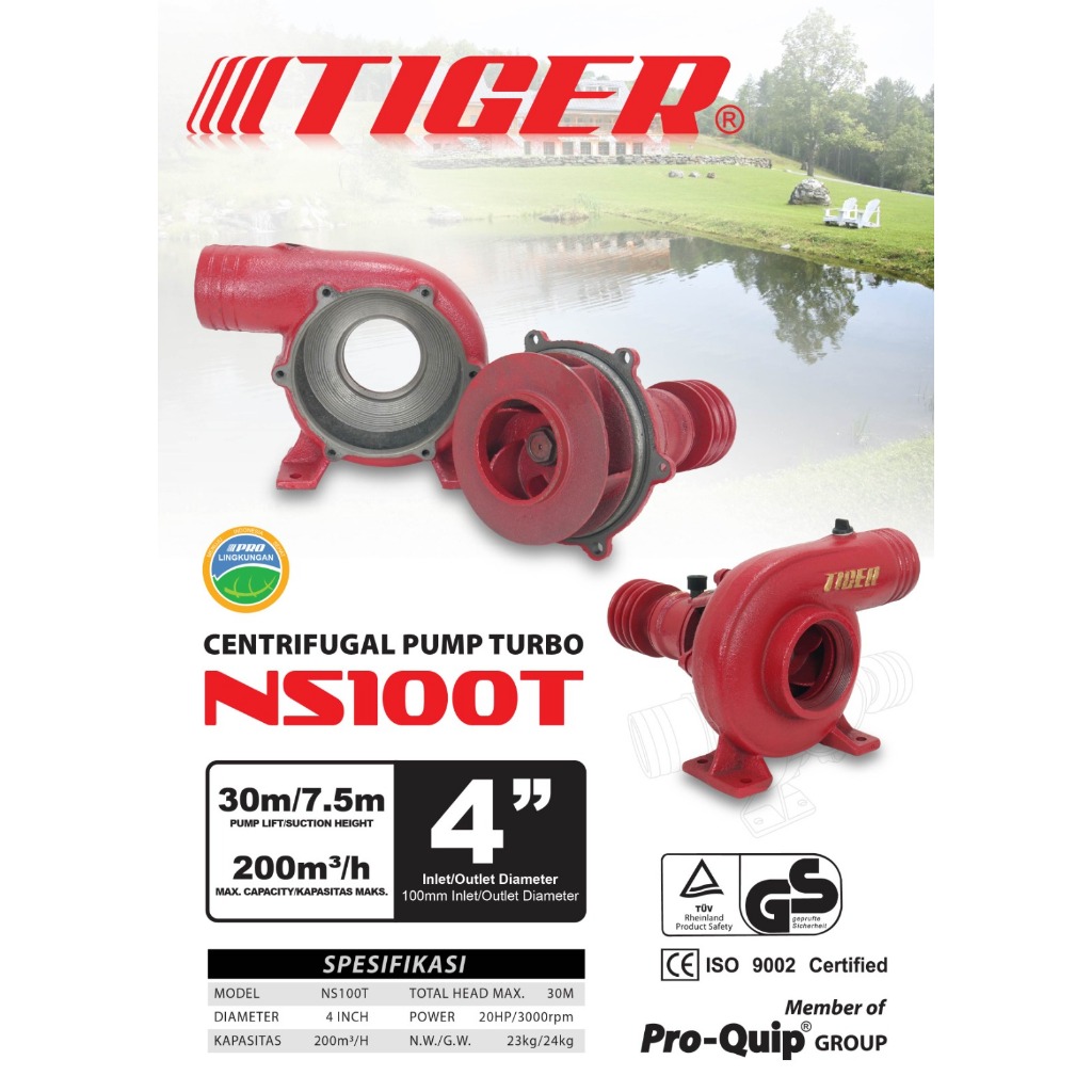 Pompa Air Turbo Tiger NS 100 T Pompa Turbo 4 Inch