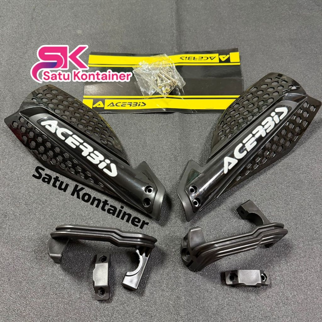 HITAM Handguard Trail /Pelindung Tangan / Handguard ACERBIS X Ultimate Universal Satu Kontainer