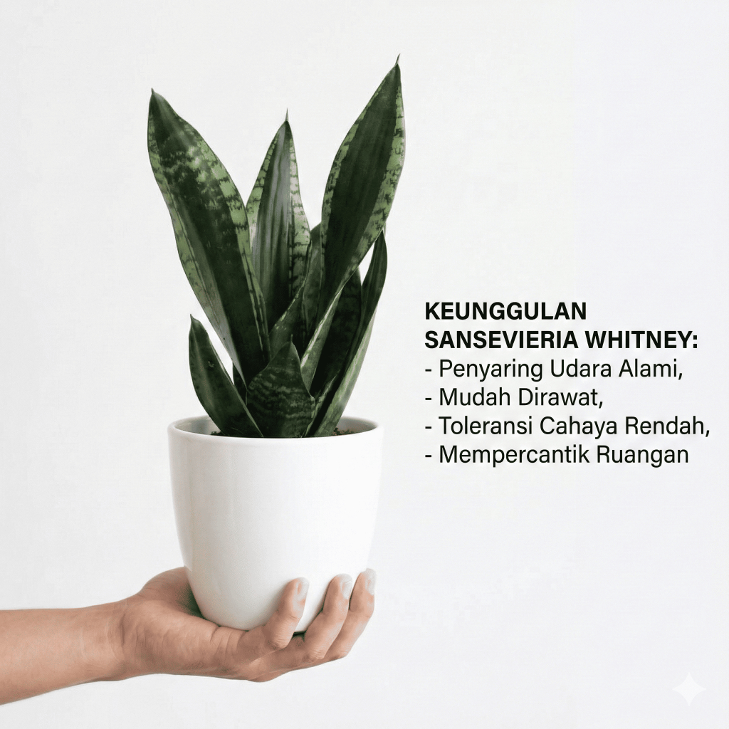 Tanaman Hias Sansevieria Whitney Langka - Lidah Mertua Indoor (15-20 cm)