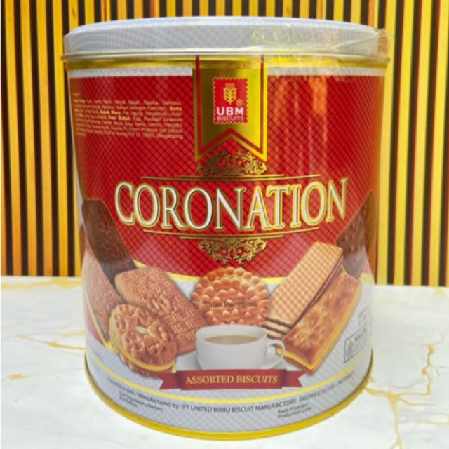 BISCUIT CORONATION KALENG 450gr/BISKUIT KALENG ASSORTED/KUE LEBARAN/KUE NATAL/BINGKISAN MURAH/PARCEL