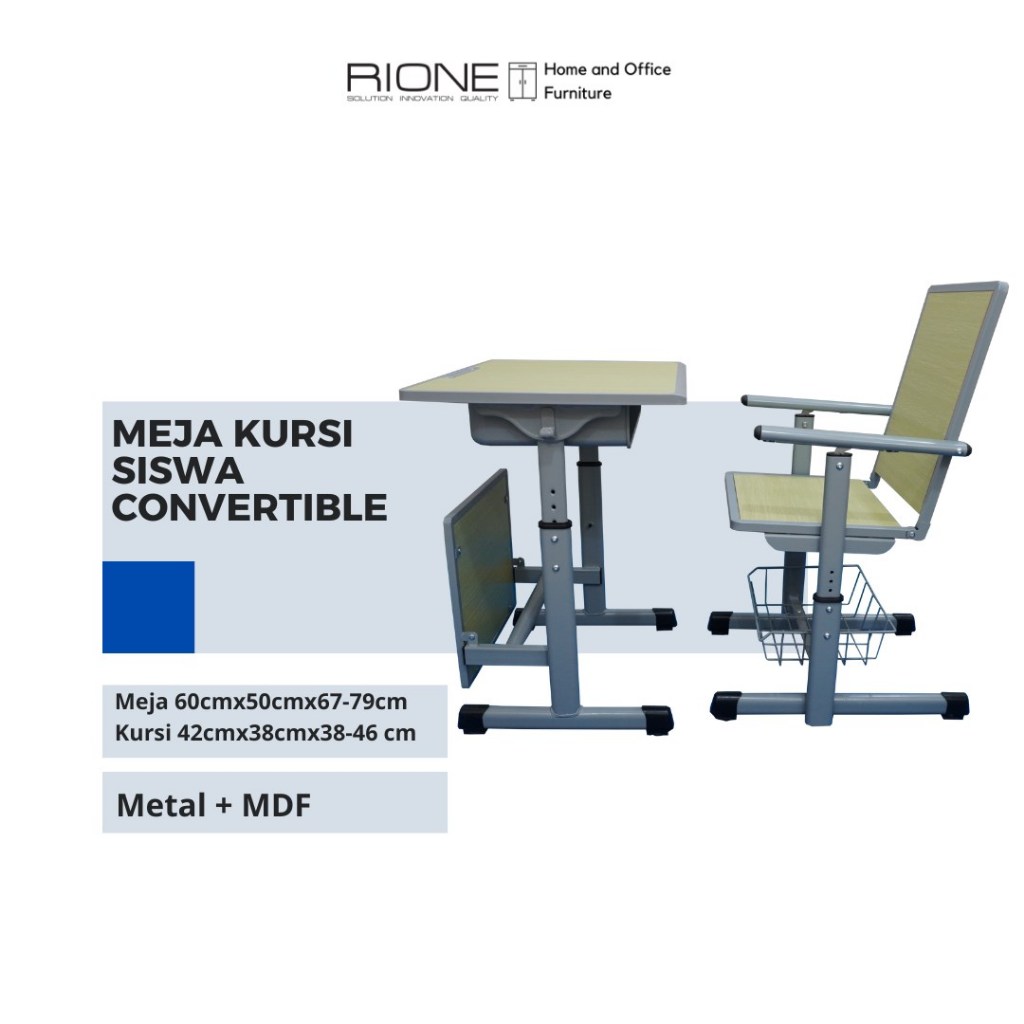 RIONE  Meja Kursi Siswa Convertible