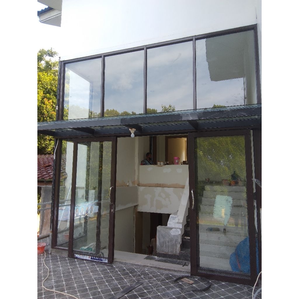 Partisi Kaca Pintu kaca Jendela Aluminium