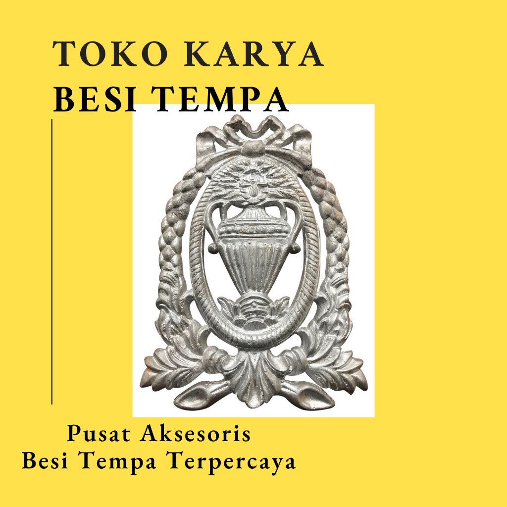 Ornamen Pagar Besi OR-1046 / Aksesoris Pagar Gerbang Besi dan Tralis Mewah Klasik / Aksesoris Besi T