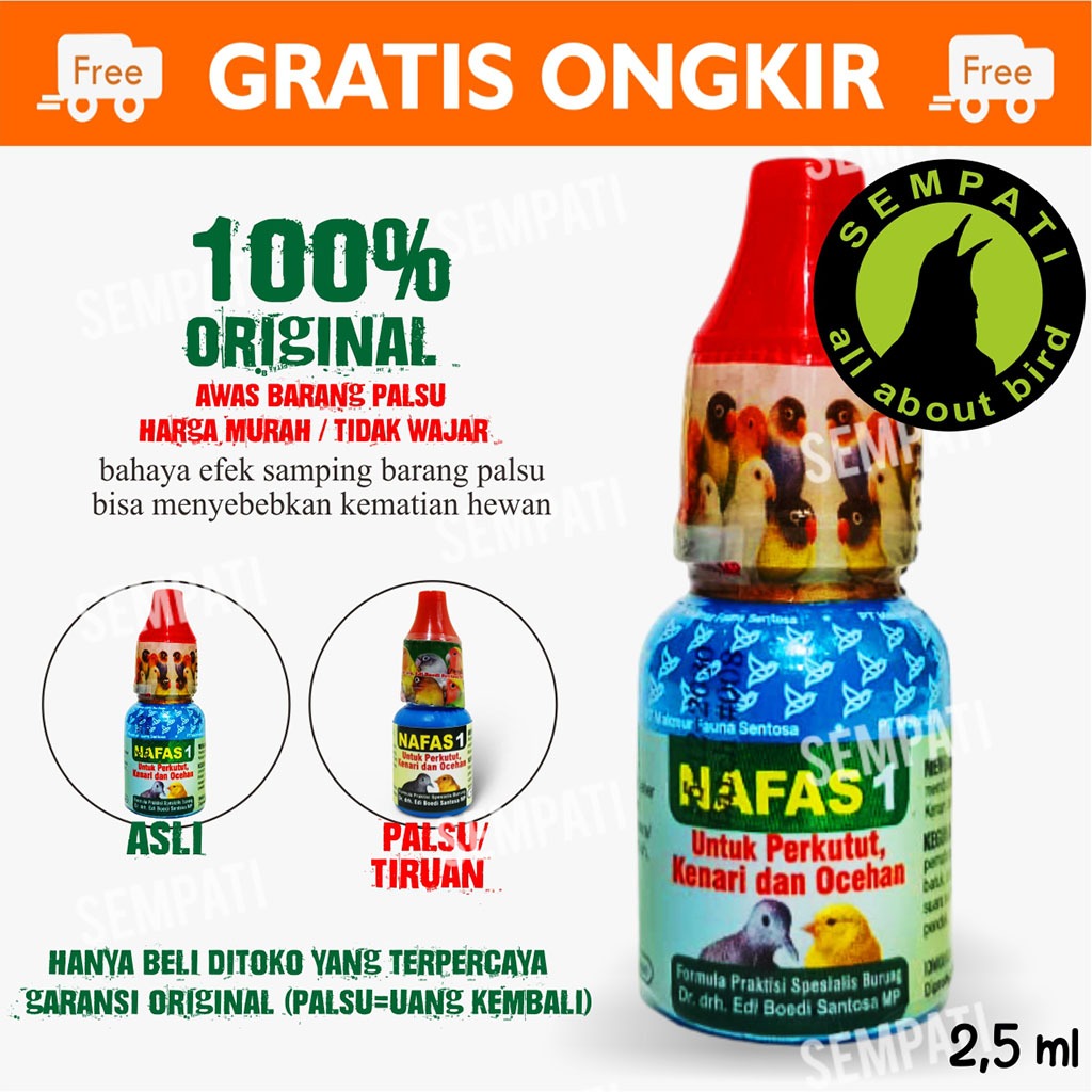 SEMPATI NAFAS 1 DR.EDHI OBAT BURUNG SAKIT PILEK BATUK ASMA SUARA SERAK