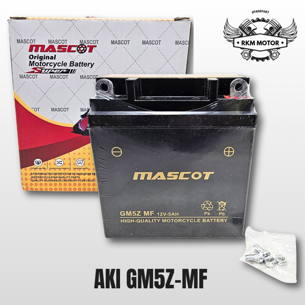 Aki Motor MASCOT (GM5Z-3B) Aki Kering Supra X Legenda Supra Fit Shogun Astrea Tahan Lama