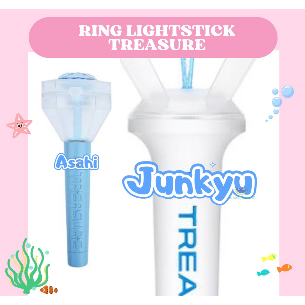 HIASAN LIGHTSTICK TREASURE ver 1 2 RING LS TEULIGHT NAMA MEMBER DECO KONSER HYUNSUK JIHOON JUNKYU YO