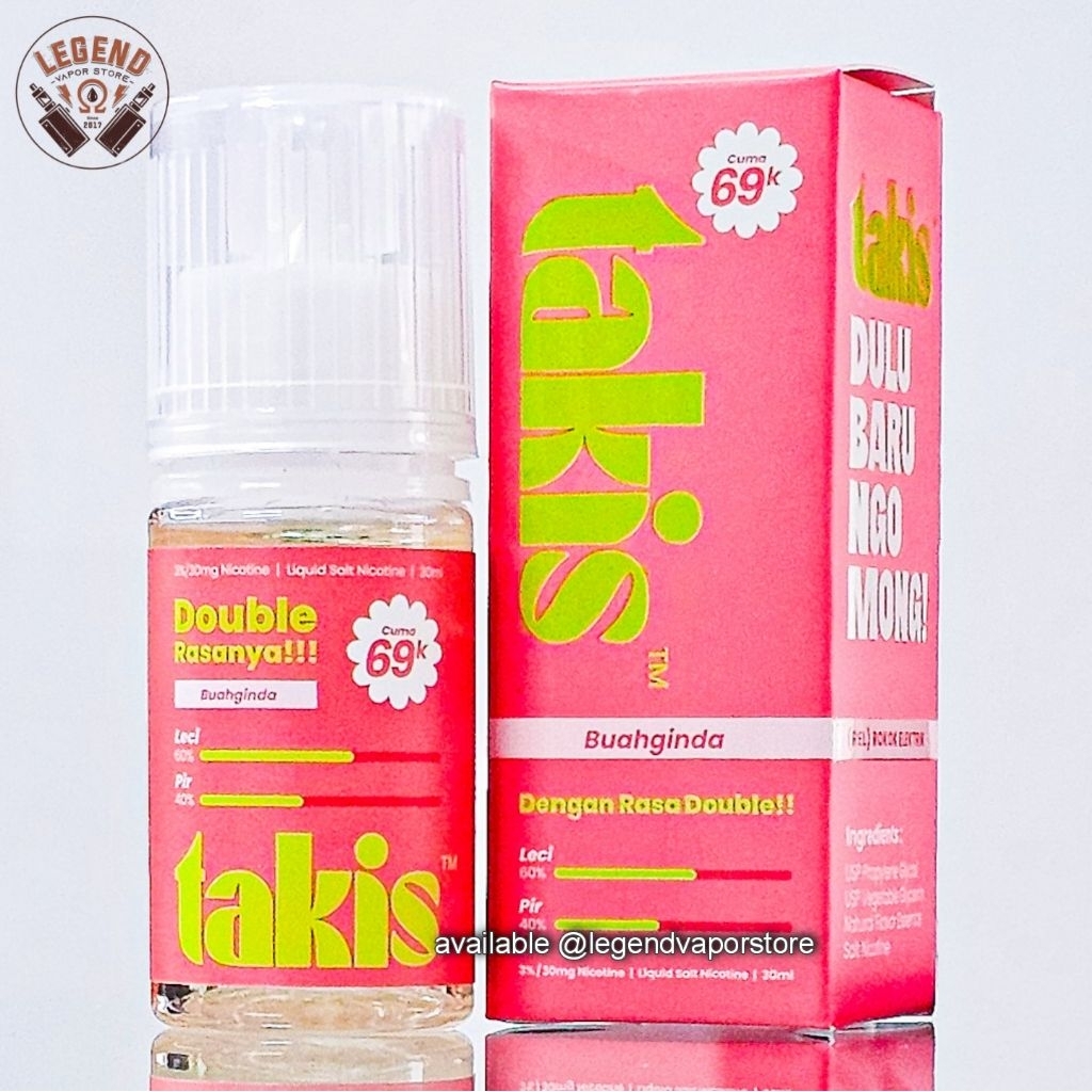 SALT NIC - LIQUID TAKIS Leci Pir 30ML 30MG AUTHENTIC