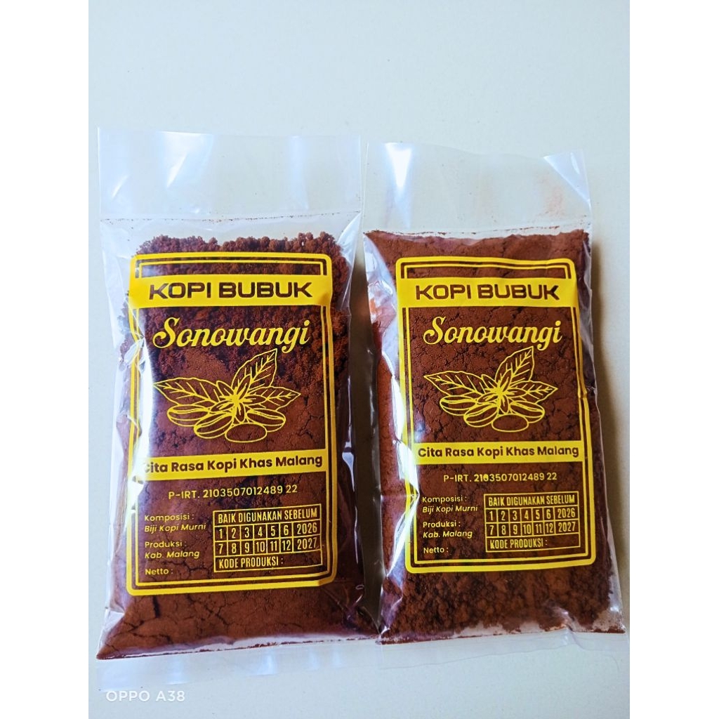 Kopi Bubuk Sonowangi Asli Dampit/ Kopi bubuk Hitam 100% murni / Kopi bubuk Dampit