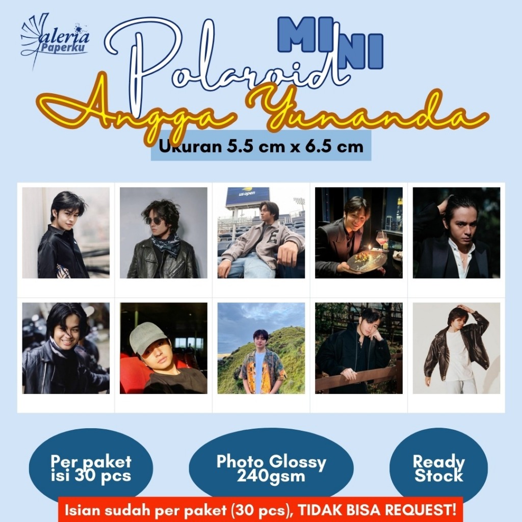 [Isi 30 Pcs] Mini Foto PLRD Angga Yunanda – Koleksi Foto Fans Premium Glossy